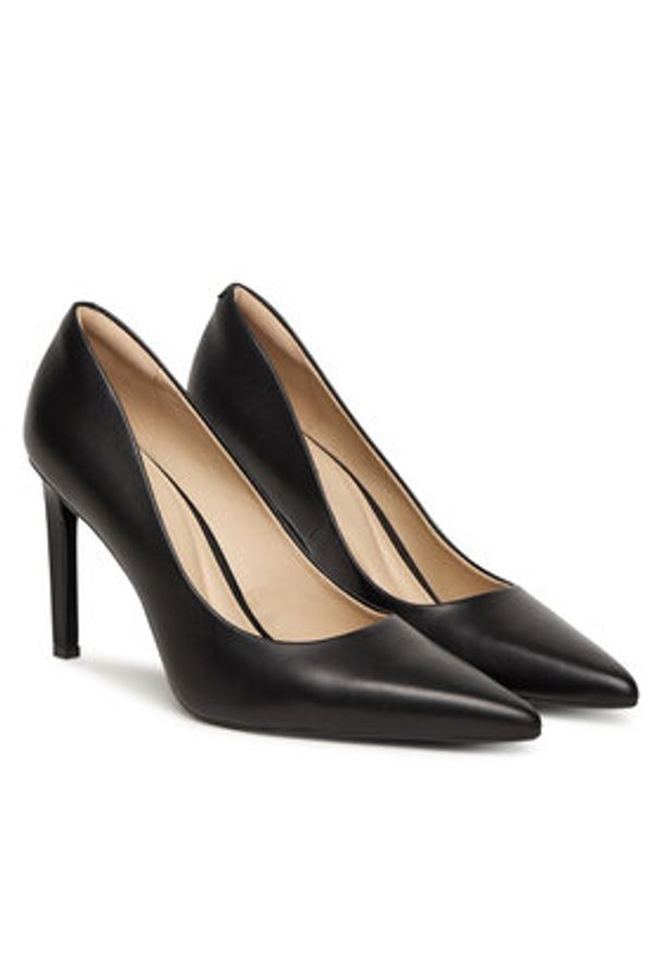 Calvin Klein Szpilki Ess Stiletto 90 HW0HW02608 Czarny. Kolor: czarny. Materiał: skóra. Obcas: na szpilce
