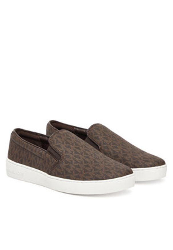 MICHAEL Michael Kors Tenisówki Keaton Slip On 43F7KTFP1B Brązowy. Zapięcie: bez zapięcia. Kolor: brązowy. Materiał: skóra