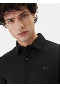 Guess Polo M6RP02 KD202 Czarny Slim Fit. Typ kołnierza: polo. Kolor: czarny. Materiał: syntetyk #5
