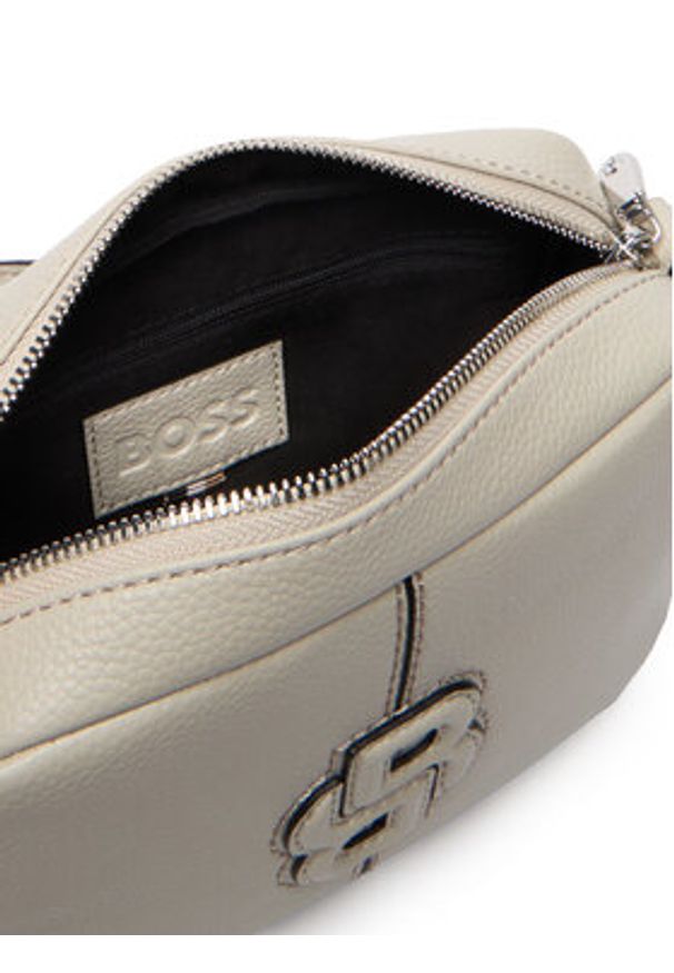 BOSS Torebka Anett New Crossbody 50557914 Szary. Kolor: szary. Materiał: skórzane