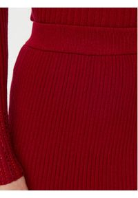 Guess Spódnica ołówkowa W5RD83 Z2Y50 Czerwony Slim Fit. Kolor: czerwony. Materiał: syntetyk #5
