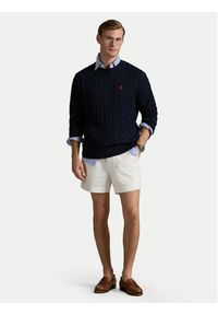 Polo Ralph Lauren Sweter 710775885001 Granatowy Regular Fit. Typ kołnierza: polo. Kolor: niebieski. Materiał: bawełna