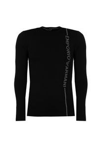 Emporio Armani Longsleeve | 1110233-F523 | Mężczyzna | Czarny. Okazja: na co dzień. Kolor: czarny. Materiał: elastan, bawełna. Długość rękawa: długi rękaw. Wzór: nadruk. Styl: casual, elegancki #1