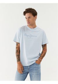 Pepe Jeans T-Shirt Jayden PM509098 Niebieski Regular Fit. Kolor: niebieski. Materiał: bawełna