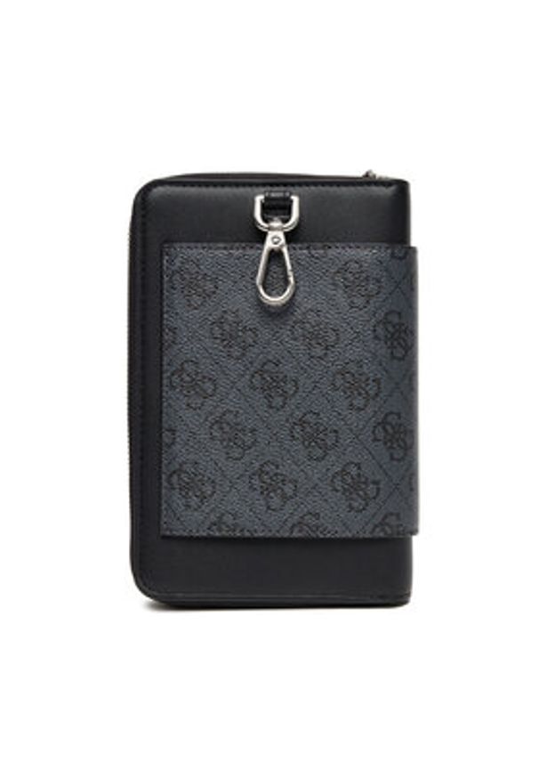 Guess Portfel SMMILO P5401 Czarny. Kolor: czarny. Materiał: skóra