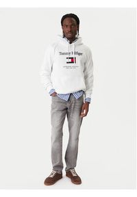 TOMMY HILFIGER - Tommy Hilfiger Bluza Embro Flag MW0MW42735 Biały Regular Fit. Kolor: biały. Materiał: bawełna #2