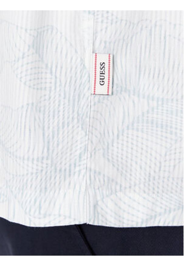 Guess Koszula M3GH71 WFDZ0 Niebieski Regular Fit. Kolor: niebieski. Materiał: bawełna