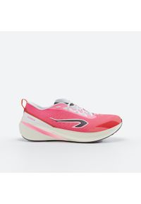KIPRUN - Buty do biegania damskie Kiprun Cushion 500. Kolor: biały, wielokolorowy, różowy. Szerokość cholewki: normalna