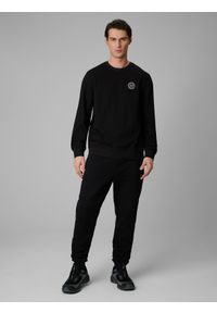 4f - 4F Longsleeve regular gładki męski - czarny XL. Okazja: na co dzień. Kolor: czarny. Materiał: materiał. Długość rękawa: długi rękaw. Wzór: gładki. Styl: casual #2