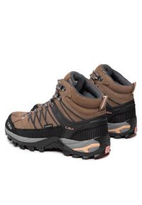 CMP Trekkingi Rigel Mid Wmn Trekking Shoe Wp 3Q12946 Brązowy. Kolor: brązowy. Materiał: skóra, zamsz