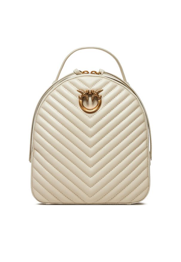 Pinko Plecak Love Click Classic Backpack . PE 24 PLTT 102530 A1J2 Écru. Materiał: skóra