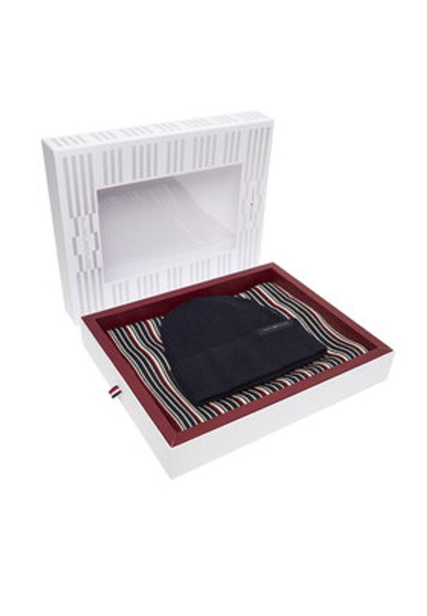 TOMMY HILFIGER - Tommy Hilfiger Zestaw Szalik i Czapka Th Corp Love AM0AM12939 Granatowy. Kolor: niebieski. Materiał: materiał