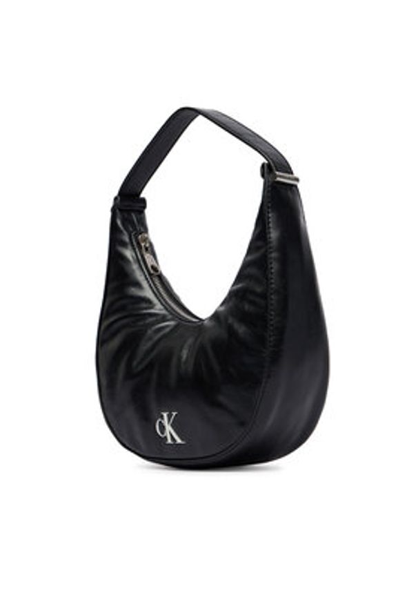 Calvin Klein Torebka Buckle Small Bag LV04F3513G Czarny. Kolor: czarny. Materiał: skórzane
