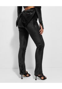JOANNA MUZYK - Czarne spodnie z kokardą Miami. Kolor: czarny. Materiał: materiał #2