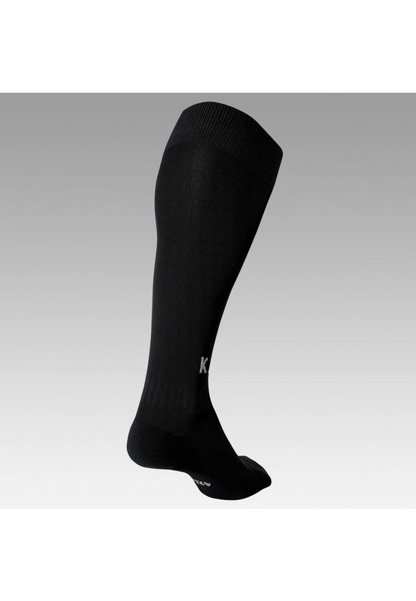 KIPSTA - Skarpety piłkarskie Kipsta Essential Club. Kolor: czarny. Materiał: poliester, poliamid, elastan. Sport: piłka nożna