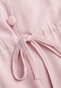 Born2be - Różowy Bawełniany Kombinezon na Regulowanych Ramiączkach ze Ściągaczem w Talii Beamla. Okazja: na co dzień. Kolor: różowy. Materiał: bawełna. Długość rękawa: na ramiączkach. Długość: długie. Styl: casual, klasyczny, elegancki #5