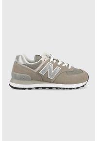 New Balance sneakersy WL574EVG kolor szary WL574EVG-EVG. Nosek buta: okrągły. Zapięcie: sznurówki. Kolor: szary. Materiał: materiał, guma. Model: New Balance 574 #1