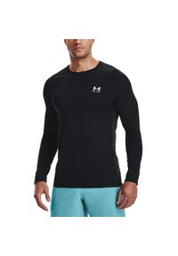 Koszulka sportowa męska Under Armour Hg Armour Fitted LS długi rękaw. Kolor: czarny. Długość rękawa: długi rękaw. Długość: długie. Sport: fitness #1