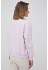 Napapijri bluza Napapijri X Fiorucci damska kolor różowy z nadrukiem. Kolor: różowy. Materiał: dzianina. Długość rękawa: raglanowy rękaw. Wzór: nadruk #3