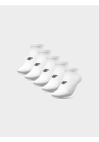 4f - 4F Skarpetki krótkie (5-pack) damskie - białe 35-38. Kolor: biały. Materiał: prążkowany. Sport: turystyka piesza #1