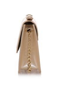 Ochnik - Skórzana listonoszka damska. Kolor: beżowy. Materiał: skórzane #4