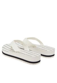 TOMMY HILFIGER - Tommy Hilfiger Japonki Im Th Chainprint Midwedge Sandal FW0FW08527 Biały. Kolor: biały. Materiał: materiał #6