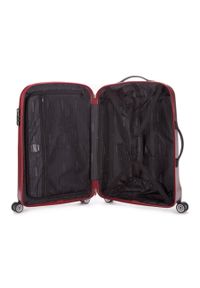 Wittchen - Średnia walizka z polikarbonu jednokolorowa bordowa. Kolor: czerwony. Materiał: guma #3