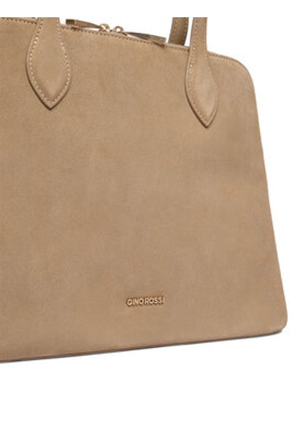 Gino Rossi - GINO ROSSI Torebka EO-LA482-7019-1 Beżowy. Kolor: beżowy. Materiał: skórzane, zamszowe