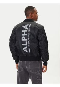 Alpha Industries Kurtka bomber MA-1 Zip Hood Back Print 128113 Czarny Regular Fit. Kolor: czarny. Materiał: syntetyk. Wzór: nadruk #4