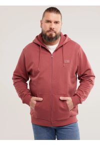 Big-Star - Bluza męska rozpinana z kapturem ciemnoróżowa Artish 602. Okazja: na co dzień. Typ kołnierza: kaptur. Kolor: różowy. Materiał: dzianina, jeans. Styl: casual, elegancki #4