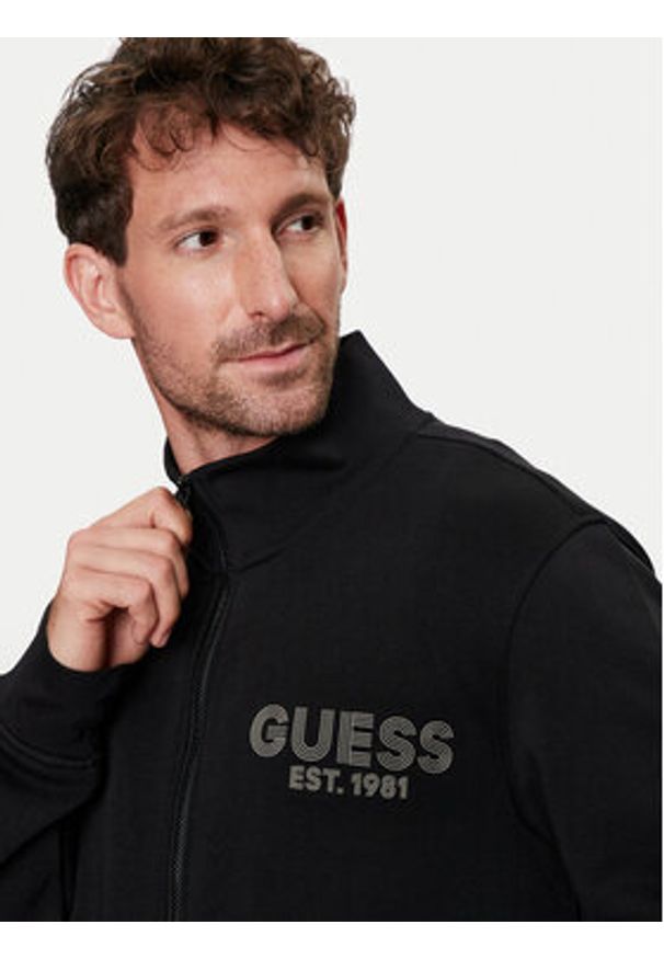 Guess Bluza M4YQ80 K9Z21 Czarny Regular Fit. Kolor: czarny. Materiał: bawełna, syntetyk