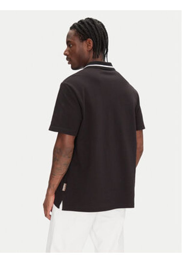 Just Cavalli Polo 78OAGT15 Czarny Regular Fit. Typ kołnierza: polo. Kolor: czarny. Materiał: bawełna