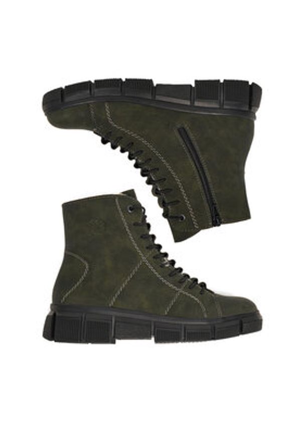 Rieker Trzewiki CEO-X3428-54 Zielony. Kolor: zielony. Materiał: syntetyk, materiał