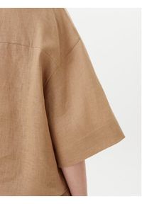 Max Mara Leisure Koszula Mirano 2516111028 Beżowy Relaxed Fit. Kolor: beżowy. Materiał: len #5