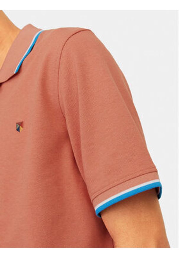 Jack & Jones - Jack&Jones Polo Bluwin 12169064 Pomarańczowy Regular Fit. Typ kołnierza: polo. Kolor: pomarańczowy. Materiał: bawełna