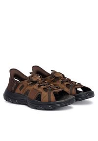 skechers - Skechers Sandały 205181/ACDB Brązowy. Kolor: brązowy. Materiał: materiał #5