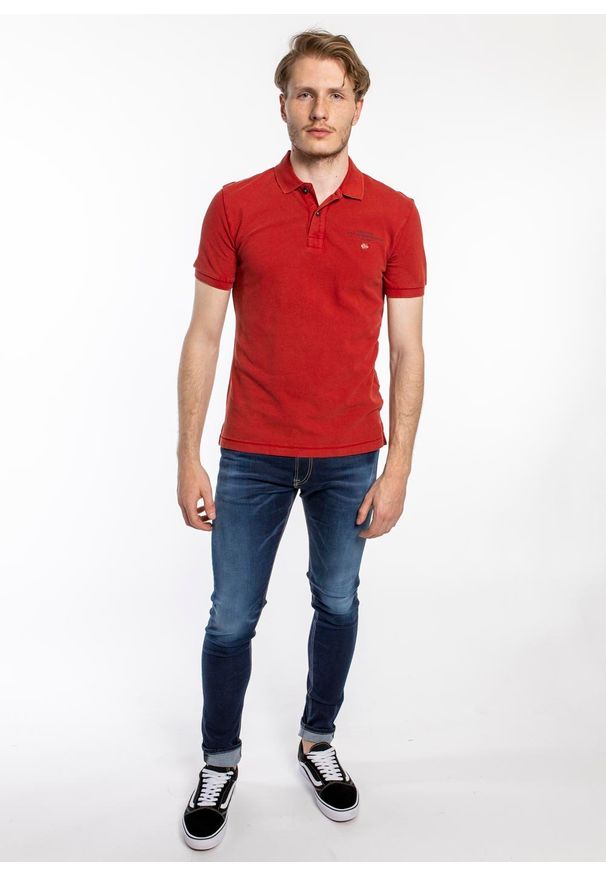 Koszulka męska Polo Napapijri Elbas 4 (NP0A4FA20941). Typ kołnierza: polo. Kolor: czerwony