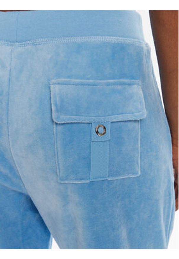 Juicy Couture Spodnie dresowe Caisa JCSEBJ008 Niebieski Slim Fit. Kolor: niebieski. Materiał: bawełna