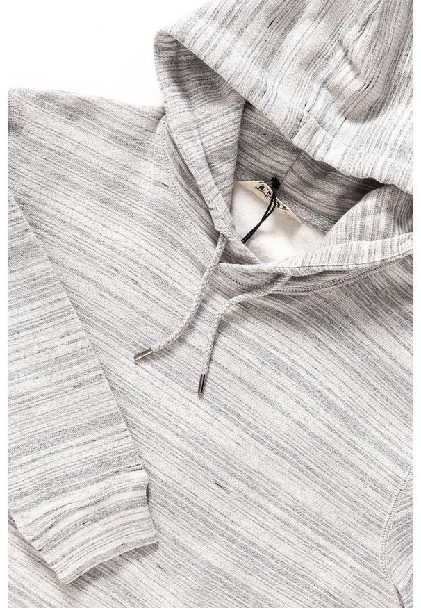 Lee - BLUZA MĘSKA LEE HOODIE GREY MELE L81XHH37. Wzór: paski