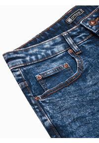 Ombre Clothing - Krótkie spodenki męskie jeansowe W305 - niebieskie - M. Kolor: niebieski. Materiał: jeans. Długość: krótkie. Sezon: lato. Styl: klasyczny