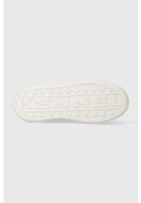 KENNEL&SCHMENGER - Kennel & Schmenger sneakersy skórzane Zap kolor biały 21-25430.526. Nosek buta: okrągły. Kolor: biały. Materiał: skóra. Obcas: na platformie #3
