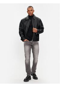 Karl Lagerfeld Jeans Kurtka skórzana 240D1501 Czarny Regular Fit. Kolor: czarny. Materiał: skóra #4