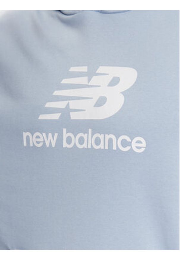 New Balance Bluza MT31537 Błękitny Relaxed Fit. Kolor: niebieski. Materiał: bawełna