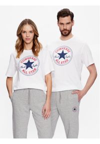 Converse T-Shirt Unisex Go To All Star Patch 10025459-A03 Biały Standard Fit. Kolor: biały. Materiał: bawełna