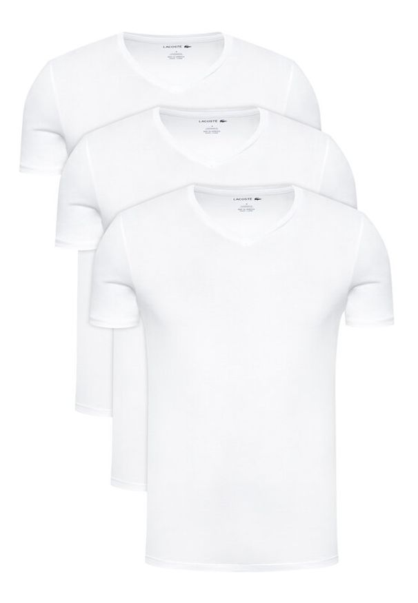 Komplet 3 t-shirtów Lacoste. Kolor: biały. Materiał: bawełna