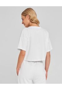SELF LOVE - Biały t-shirt New York. Okazja: na co dzień. Kolor: biały. Materiał: jeans, dresówka, bawełna. Wzór: nadruk. Styl: casual, sportowy, elegancki #3