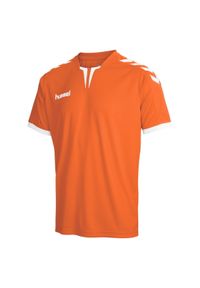 Koszulka piłkarska z krótkim rękawem męska Hummel Core SS Poly Jersey. Kolor: pomarańczowy. Materiał: jersey. Długość rękawa: krótki rękaw. Długość: krótkie. Sport: piłka nożna #1