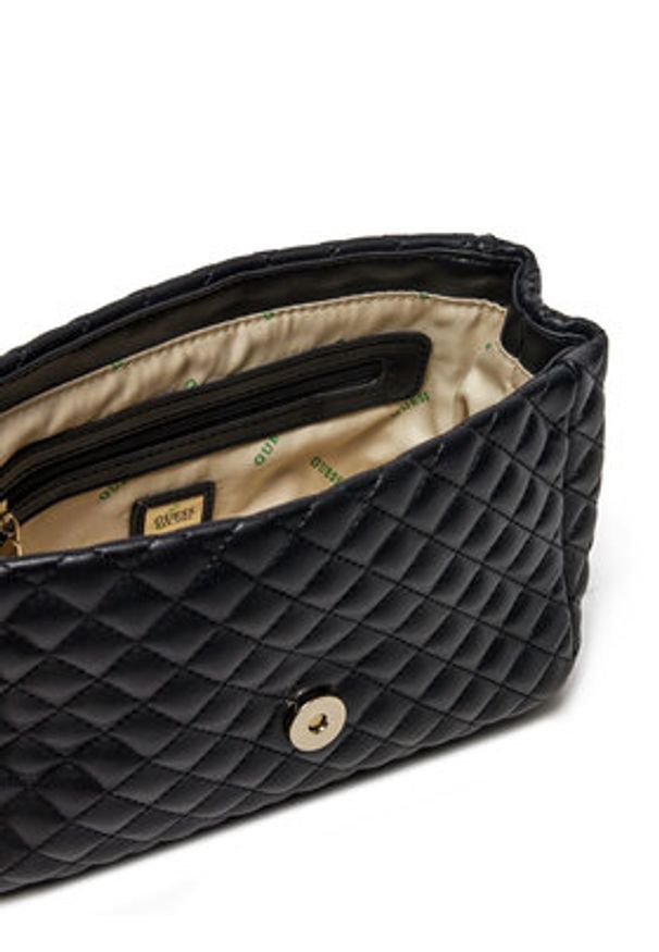 Guess Torebka HWEQG9 54121 Czarny. Kolor: czarny. Materiał: skórzane