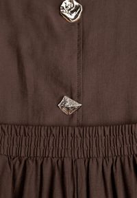 Born2be - Brązowy Komplet z Topem o Fasonie Kamizelki z Paskiem i Szerokimi Spodniami z Wiskozą Zarinesh. Kolor: brązowy. Materiał: wiskoza #5