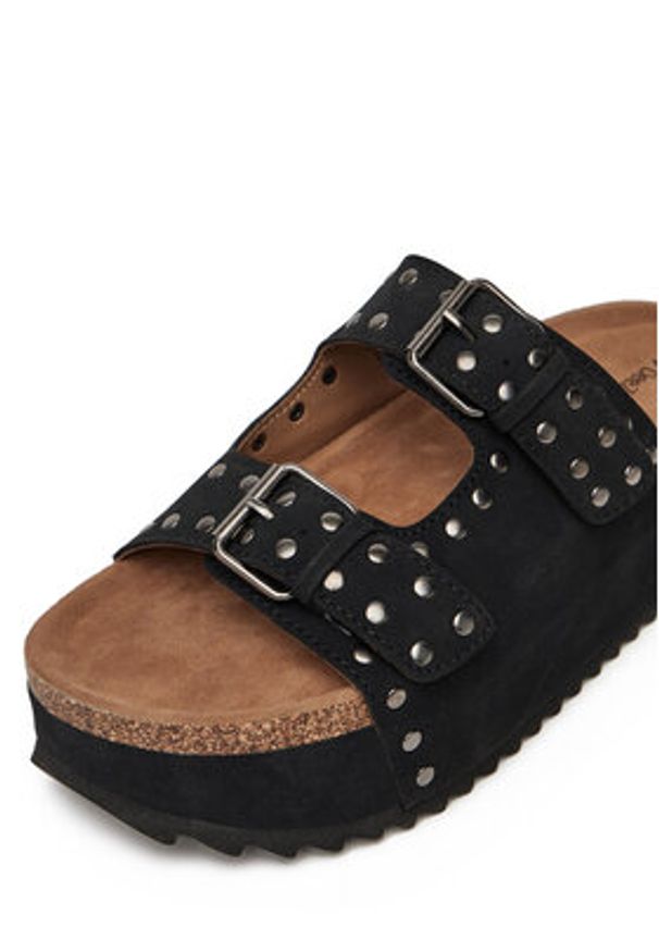 DeeZee Klapki LB-P1685 Czarny. Kolor: czarny. Materiał: materiał